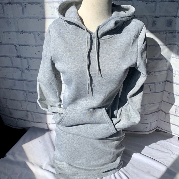 NWT Long Grey Hoodie - Picture 1 of 6